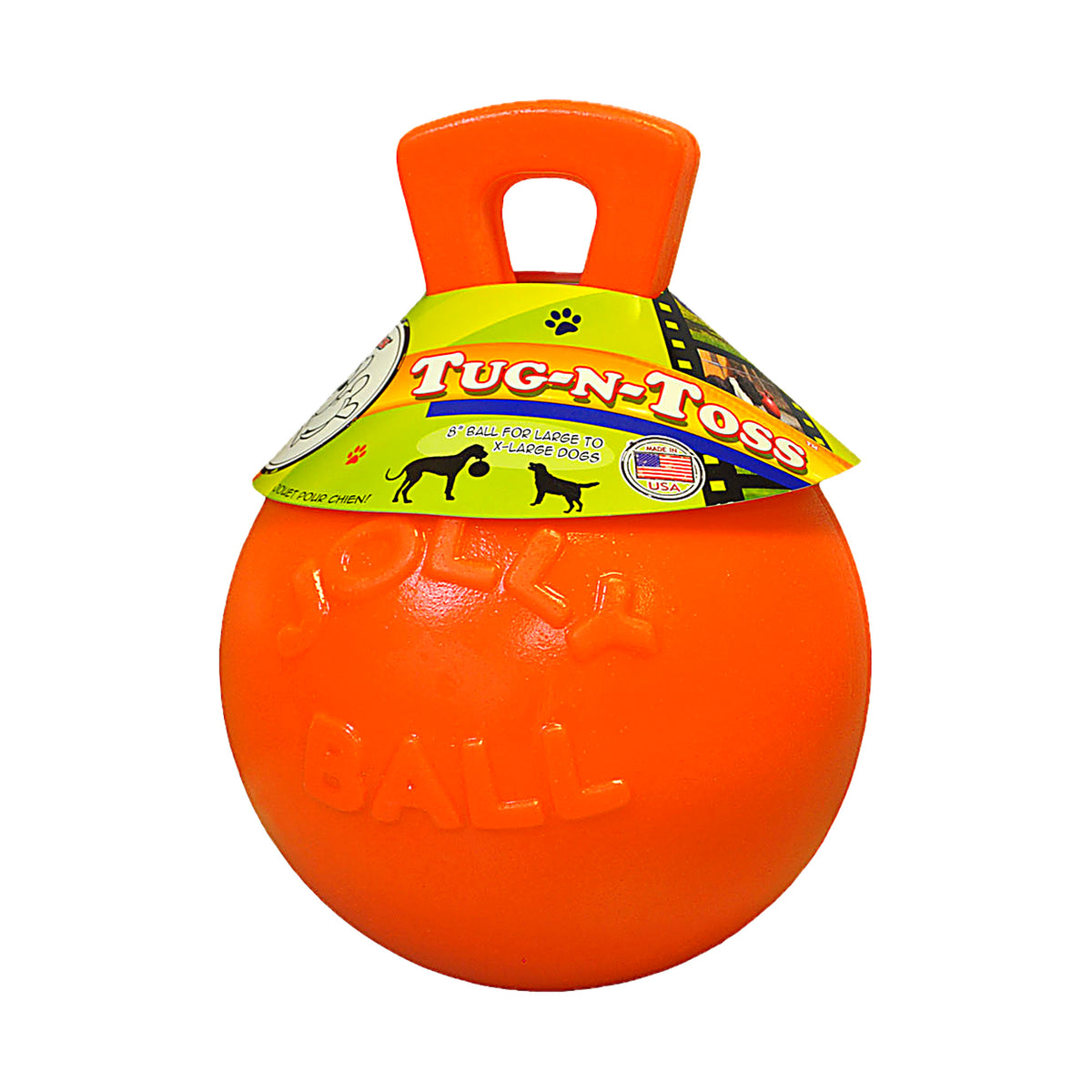 Jolly Tug-n-Toss oranje bal van 20 cm
