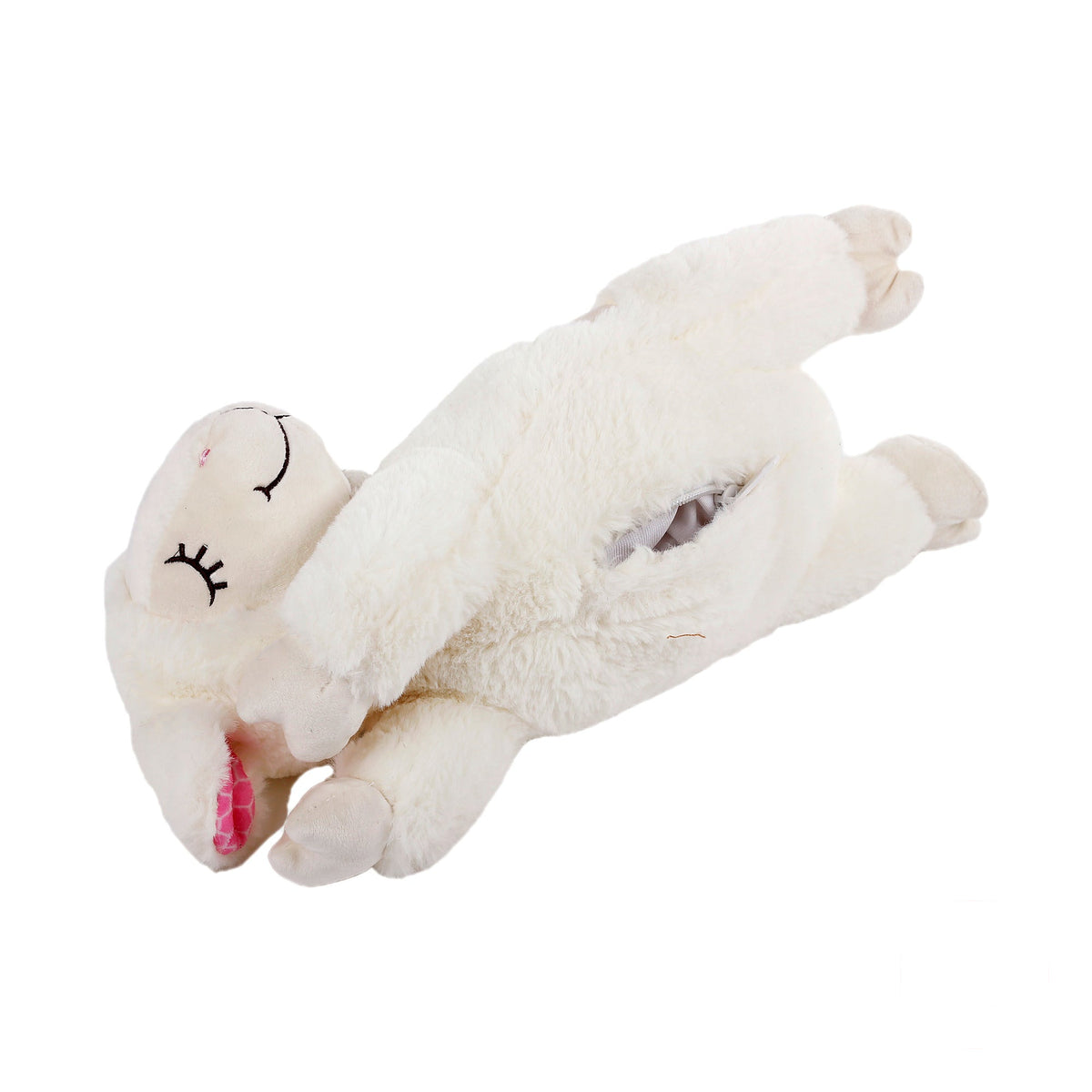 hond speelt met het AFP Little Buddy schaap met hartslag
