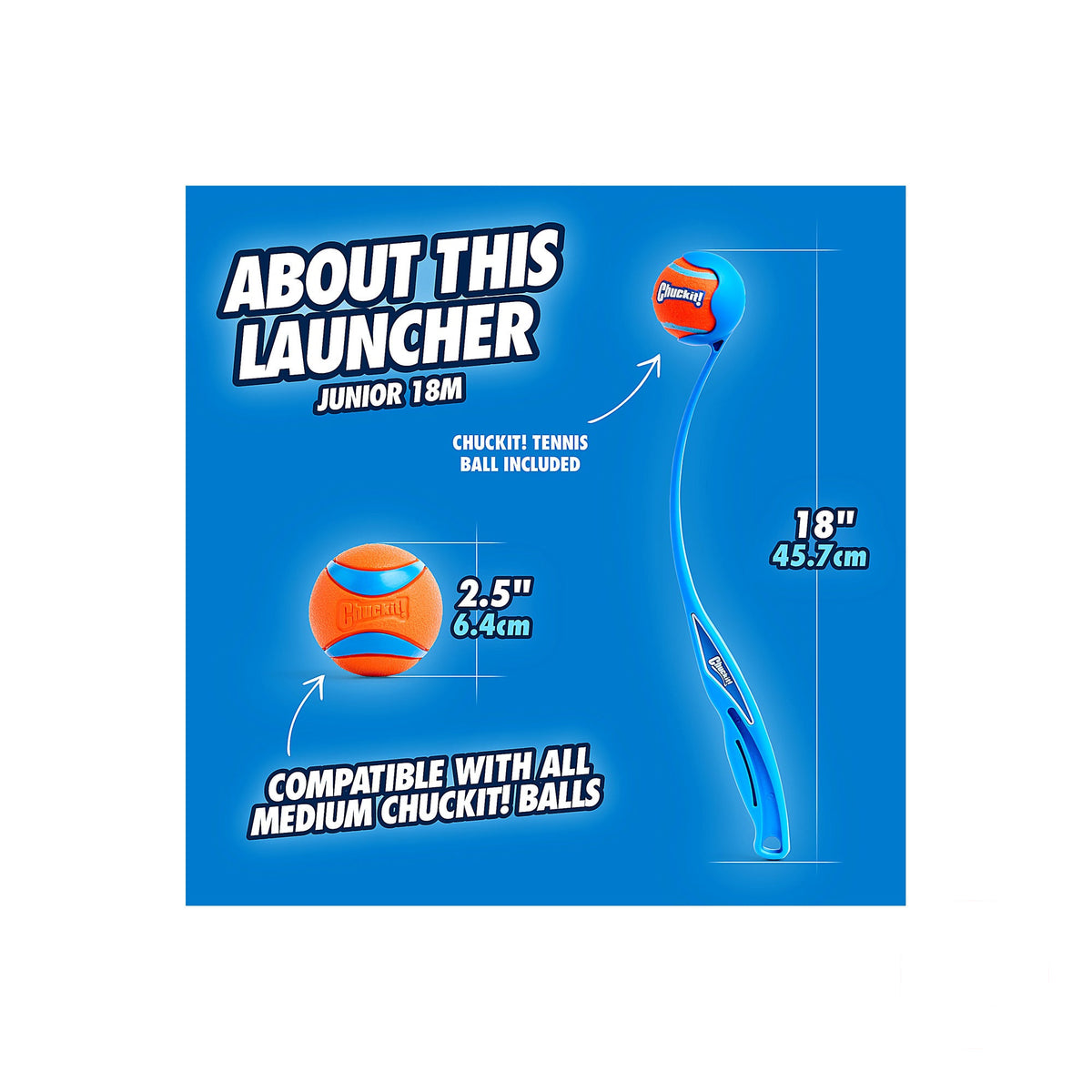 Chuckit! Junior Launcher ballenwerper met bal