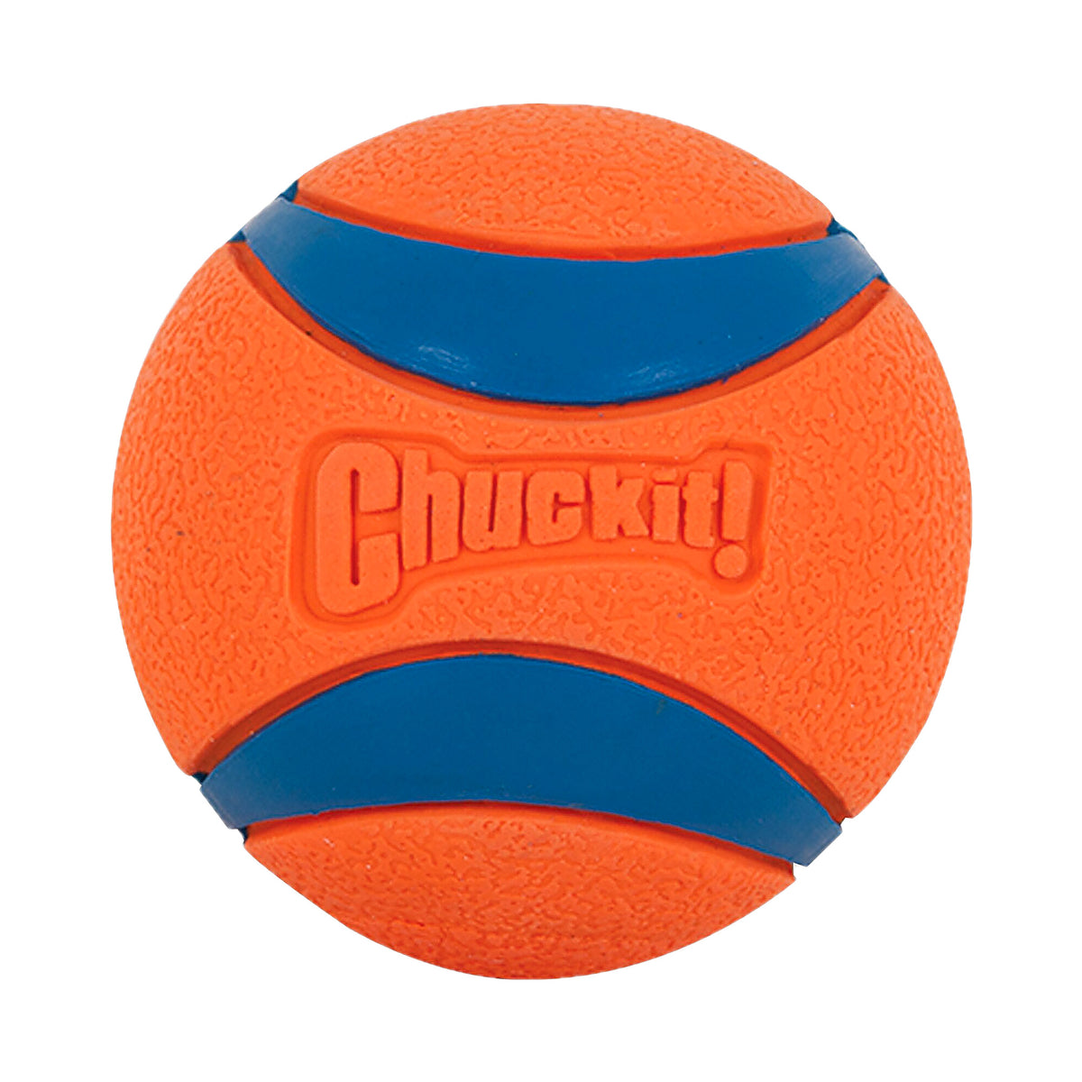 hond speelt met Chuckit Ultra Ball van dik rubber