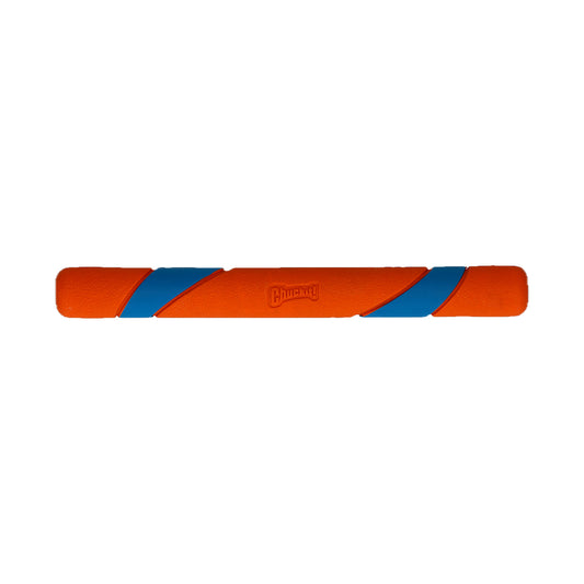 oranje met blauwe Chuckit Ultra Fetch Stick werpstok voor honden, zijaanzicht