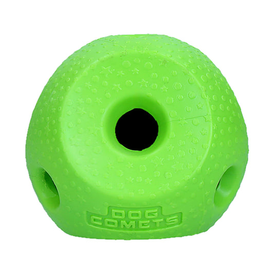 groene Dog Comets Treat Lock Ball rubberen snackbal voor honden